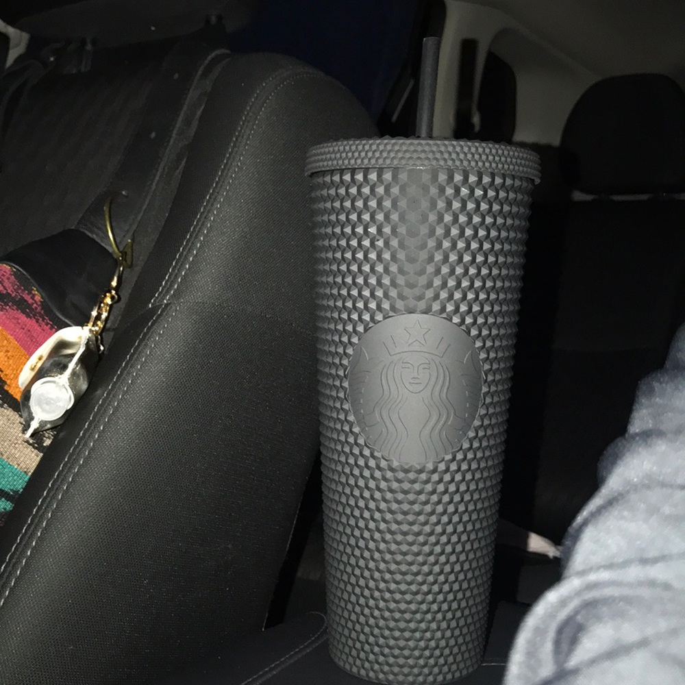 Starbucks matte black studded tumbler
